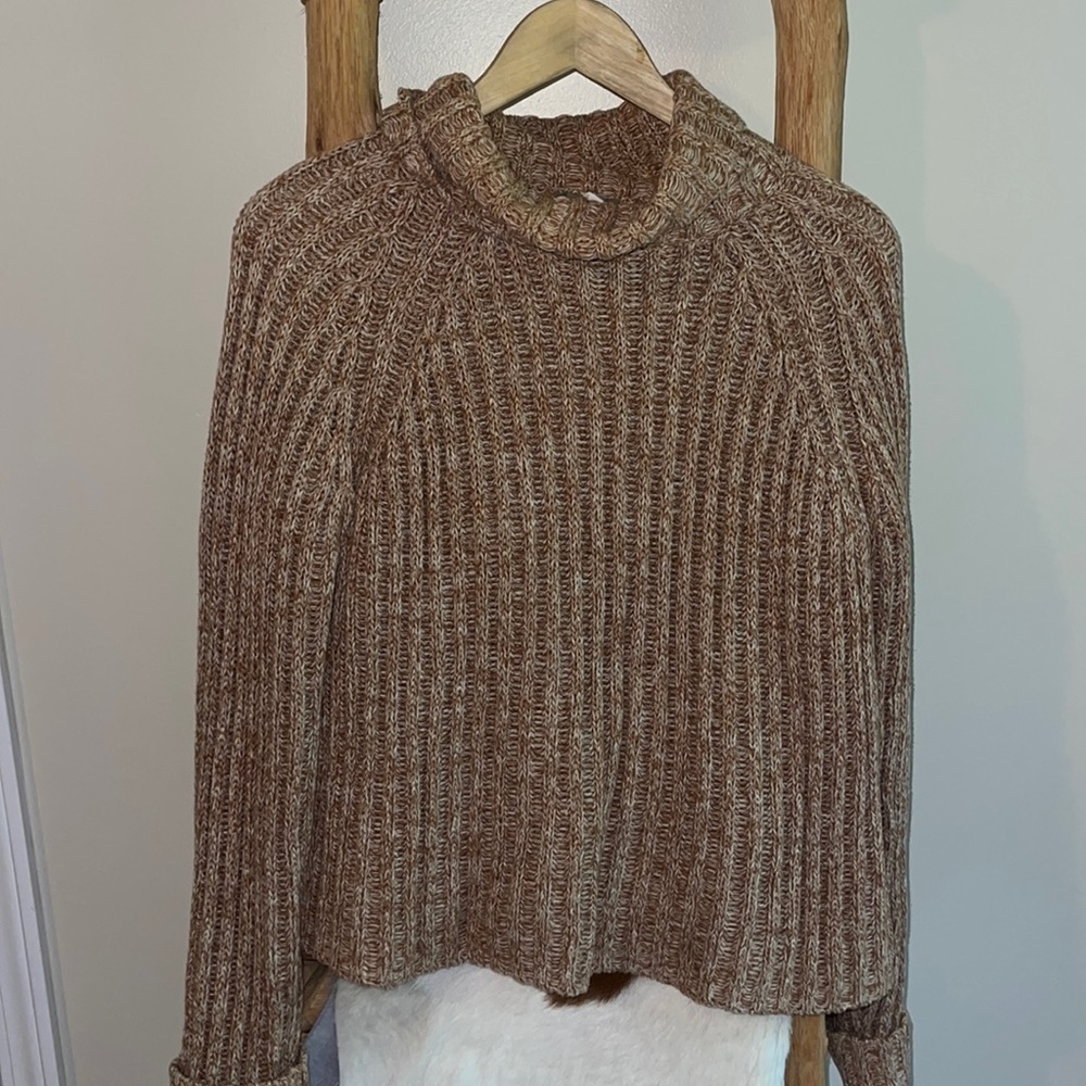 J Crew Cable Knit Fisherman’s Sweater Turtle Neck